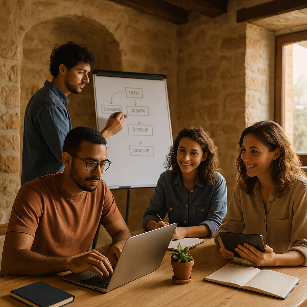 Persone che lavorano insieme in uno spazio condiviso
